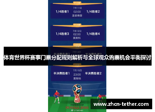 体育世界杯赛事门票分配规则解析与全球观众购票机会平衡探讨